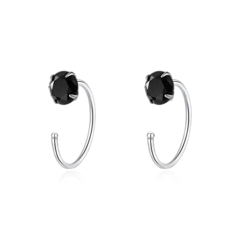 SHEEHHYY S925 Silver Stud Earrings Women's-3