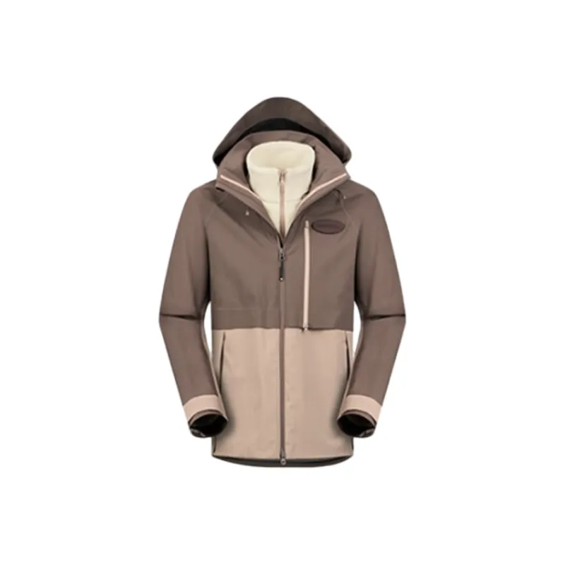 MERRELL Hiking Waterproof And Windproof To Keep Warm Windbreaker Jacket Unisex Quartz Coffee-0