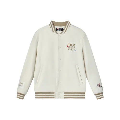 FILA Dragon Dragon Series Baseball Jerseys Men Porcelain White