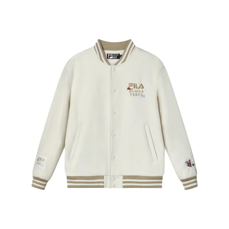 FILA Dragon Series Baseball Jerseys Men Porcelain White-0