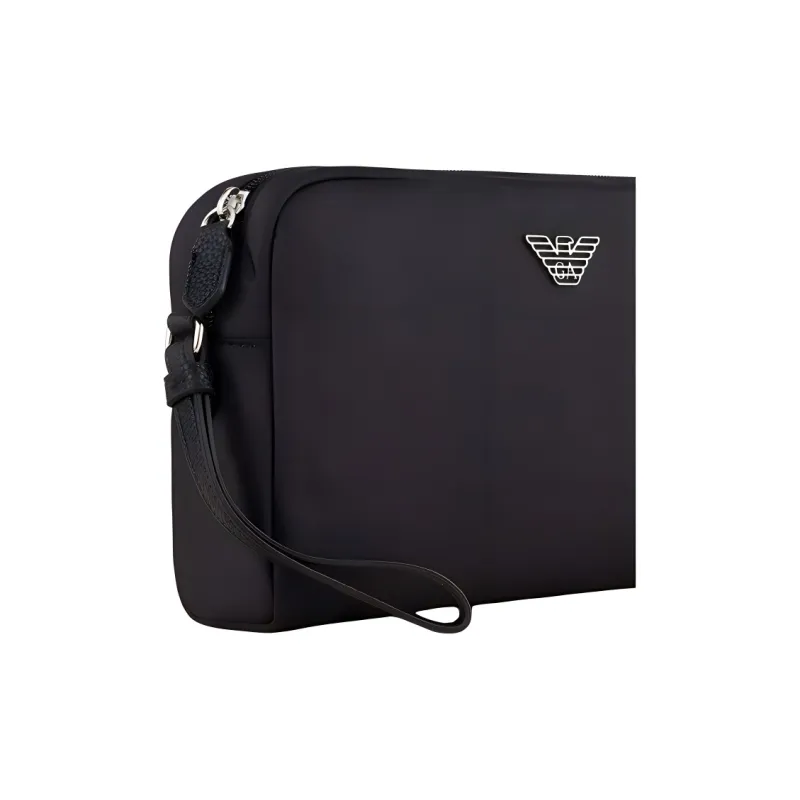EMPORIO ARMANI Nylon Toiletry Bag Medium Size Women's Black-3