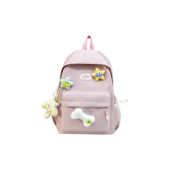 BUBM Nylon Backpack Women's White/Black/Pink/Light Green/Yellow