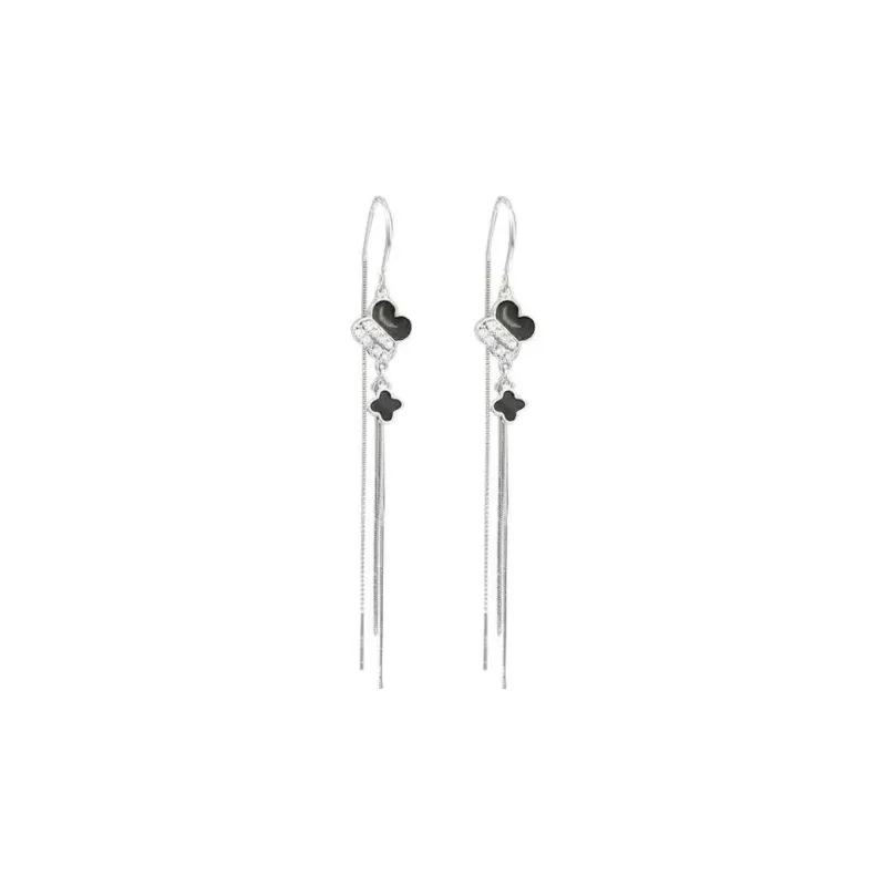 YUOFFICIAL Sterling Silver 990 Drop Earrings Women's-0