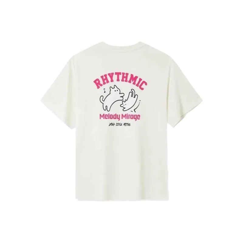 XTEP Sports Life Collection Comprehensive Training Collection T Shirt Women's Minimalist White-1