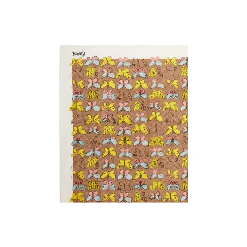 COACH Mulberry Silk Scarves Unisex Brown-2