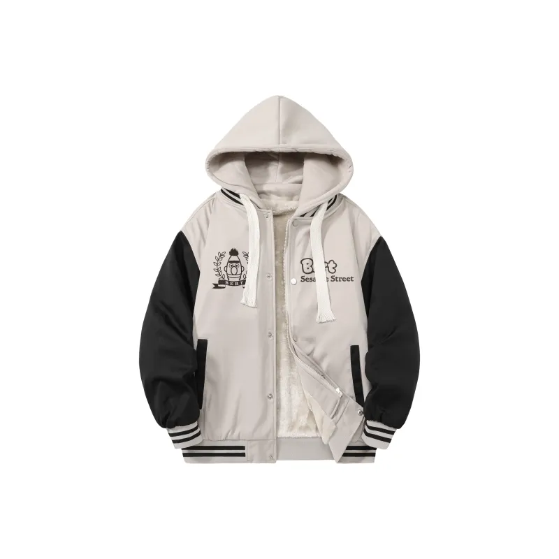 SESAME STREET Baseball Jacket Unisex Black-6