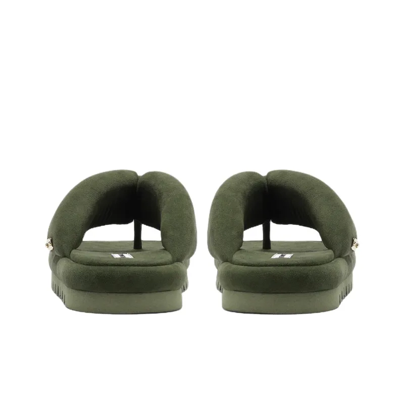Naked Wolfe Rubber Sole Abrasion Resistant Flip Flops Women's Green-3