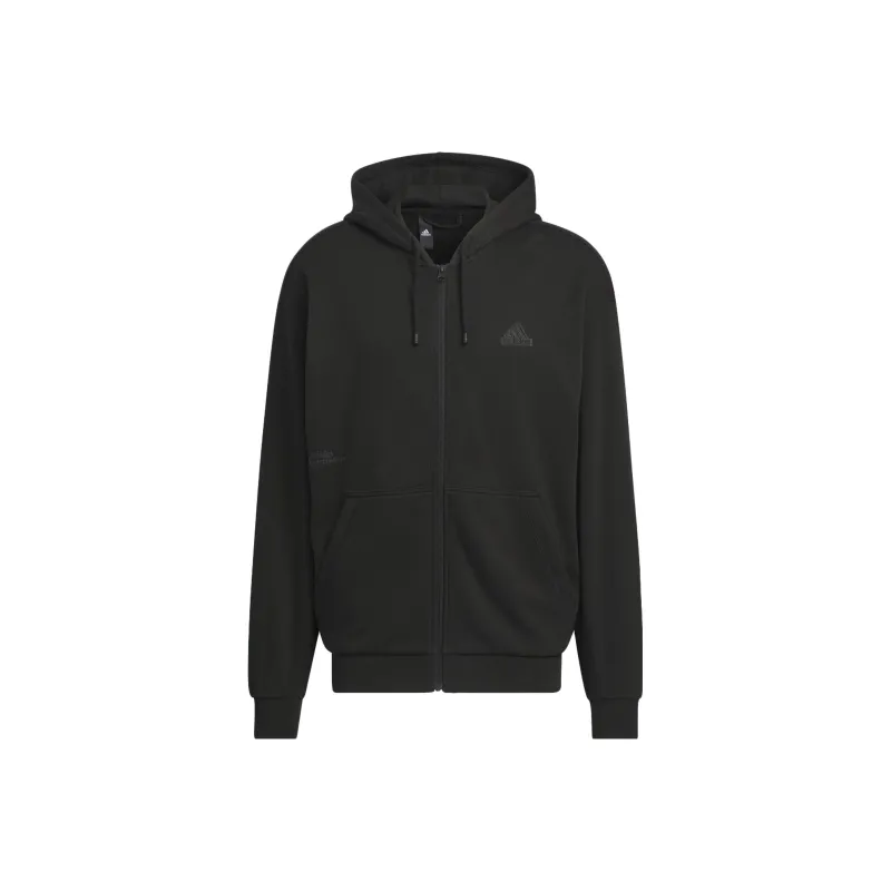Adidas Heavy French Terry Jacket Jackets Coats Men's Black-0