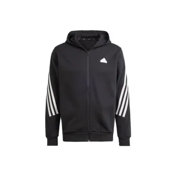 Adidas Future Icons Future Icons 3 Stripes Full Zip Hoodie Jackets & Coats Men's Black
