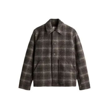 H&M Jackets & Coats Men's Brown Plaid