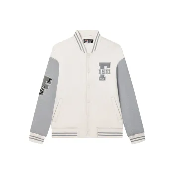 FILA Baseball Jacket Unisex Steam White