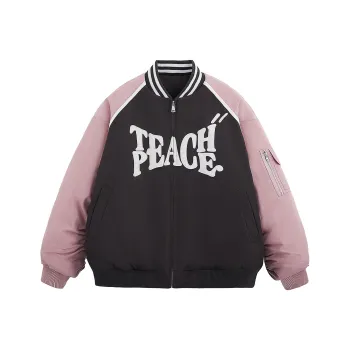 Teach Peace Puffer Jackets Unisex