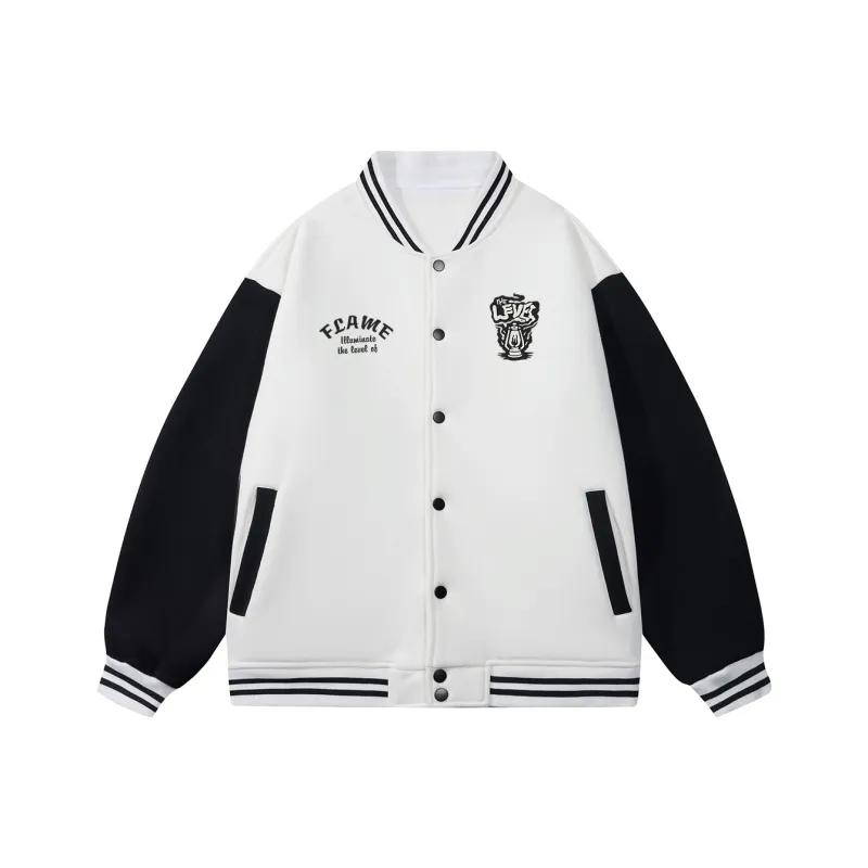 LEVEL RELAX Series Baseball Jacket Unisex-2