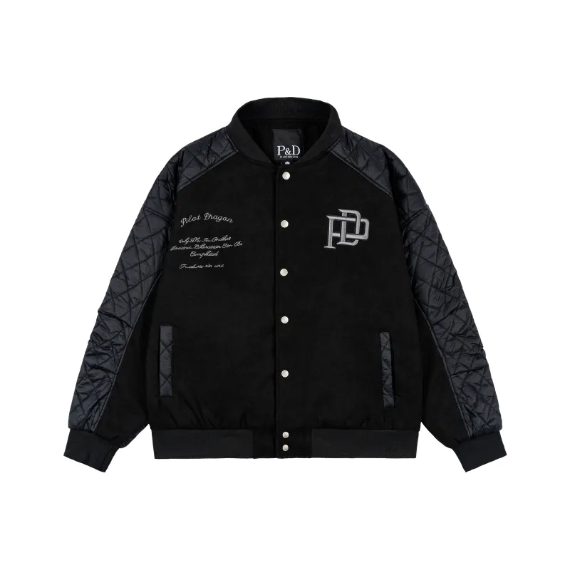 PILOTDRAGON Baseball Jacket Unisex Black-0