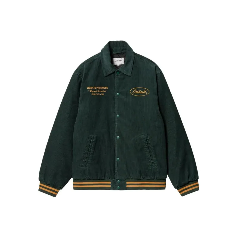 Carhartt WIP FW23 Letterman Jacket Jacket Unisex Explore Green-0
