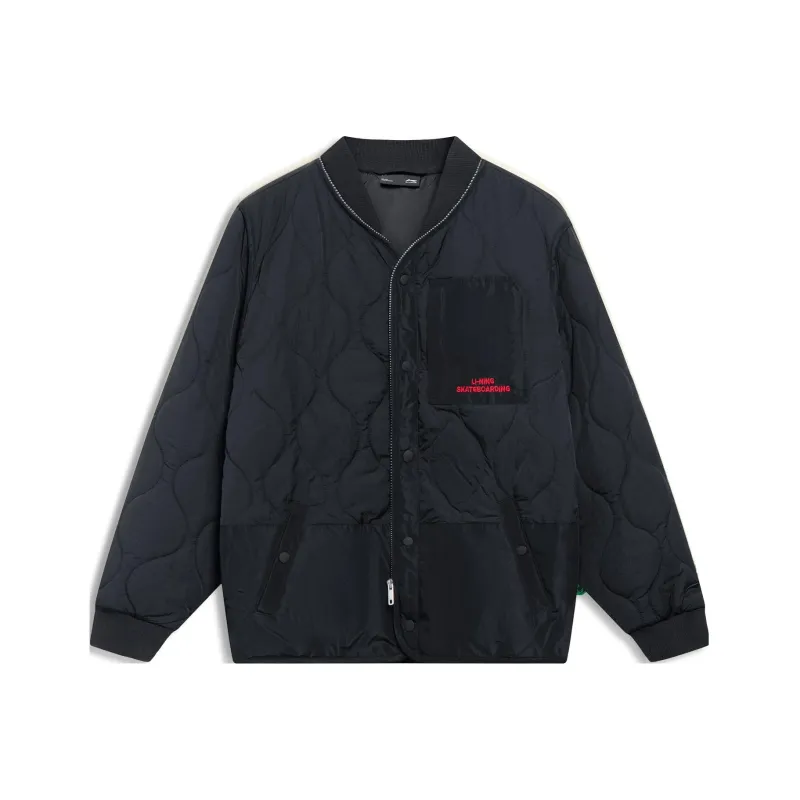 LiNing Skateboard Puffer Jacket Men's Black-0