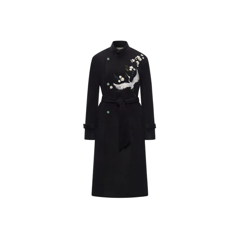 CNEW Black Velvet Long Coat Unisex-0