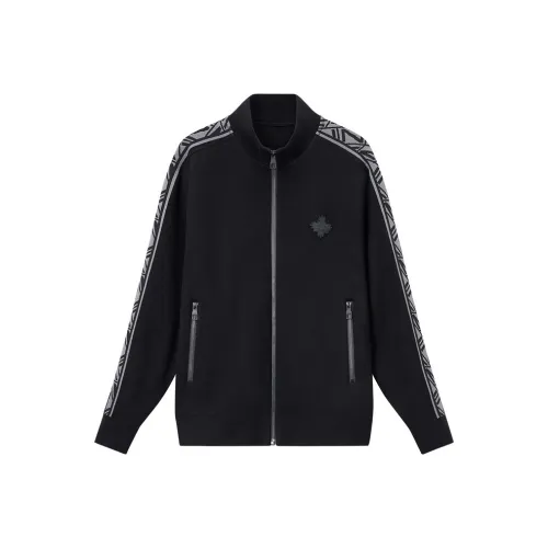Anzheng 플레인 블랙 남성 자켓