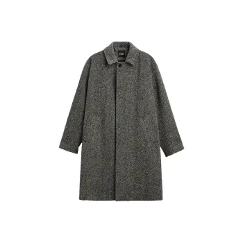 ZARA Coats Men Black/White