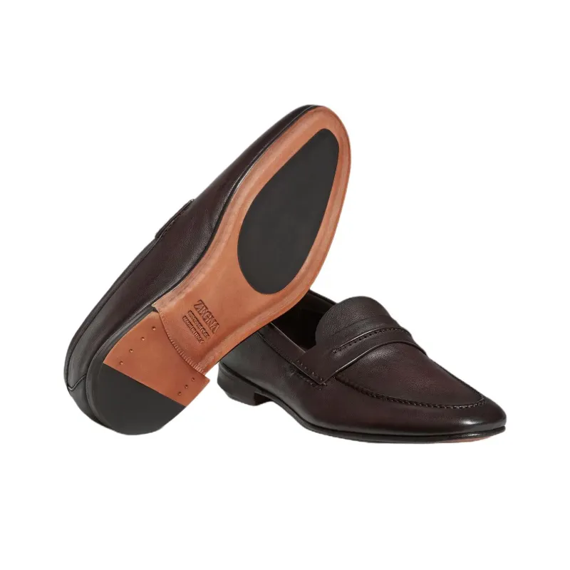 Zegna Casual Shoes Men's Dark Brown-4