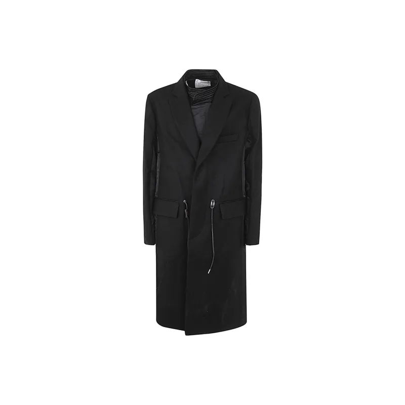 Sacai Long Sleeved Drawstring Waist Coat-0