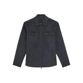 THEORY Zip Up Shirt Jacket