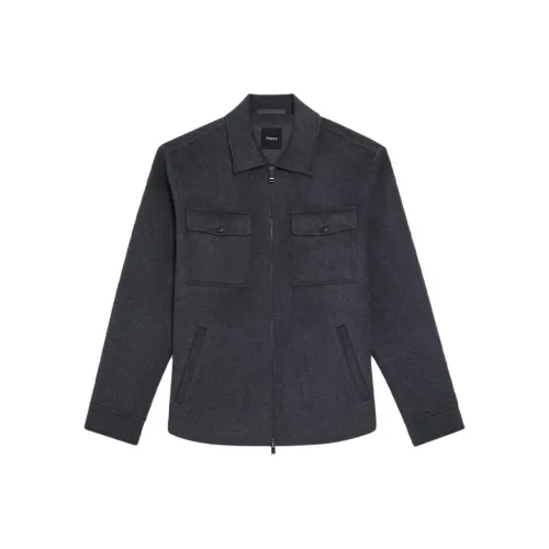 THEORY Zip Up Shirt Jacket
