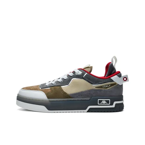 Kappa Back to Back Anti Slip Wear Resistant Low Top Skateboard Shoes Men's Gray Khaki