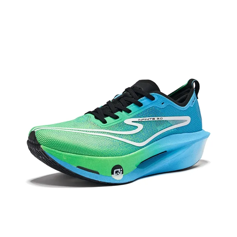 Erke Realm Of The Orchid 3.0 Running Shoes Men Low Top Fluorescent Lime Green Pool Blue-2