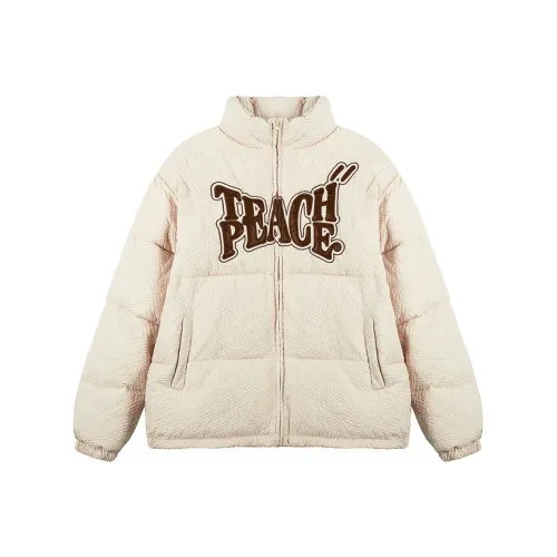 Teach Peace Puffer Jackets Unisex