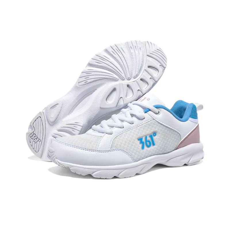 361° Cushioning, Breathable, Lightweight Low Top Casual Running Shoes Women's 361 Degrees White/Calm Blue-5