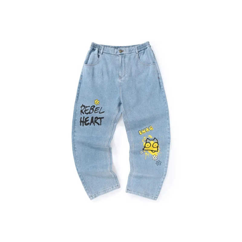 XXGOGO Straight Jeans Unisex Denim Blue-0