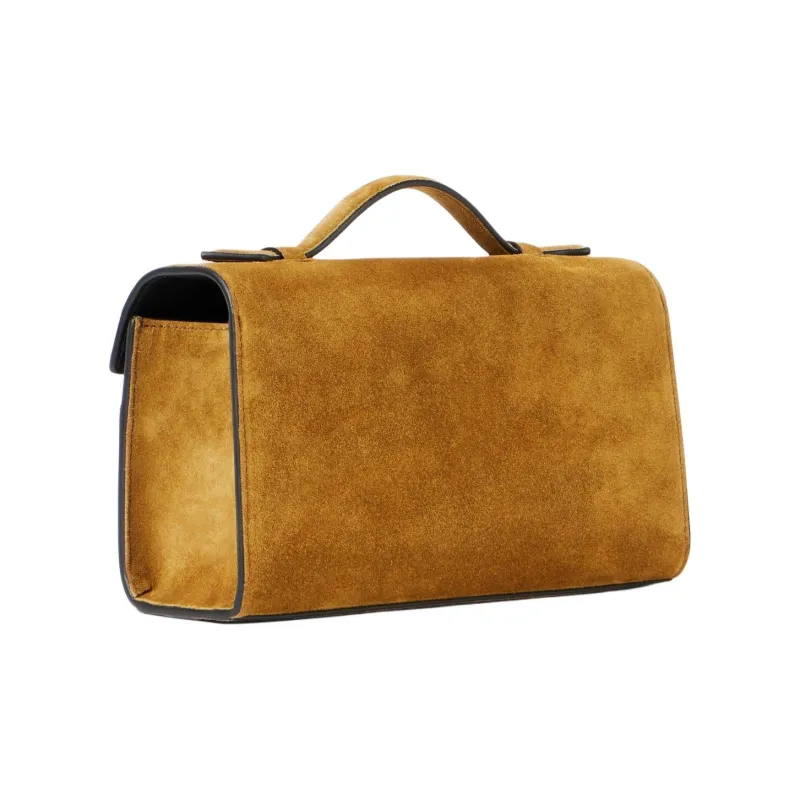 SAVETTE Calfskin Handbag Women's Dark Umber-2