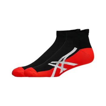 Asics Ankle Socks Unisex 1 Pack Black Red