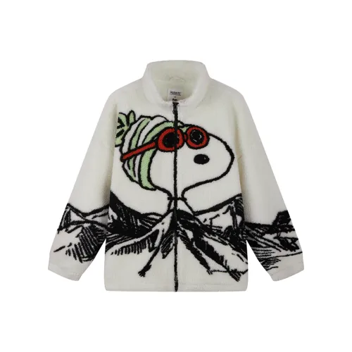 FUN X Snoopy FW24 Velvet feel Coat Unisex White