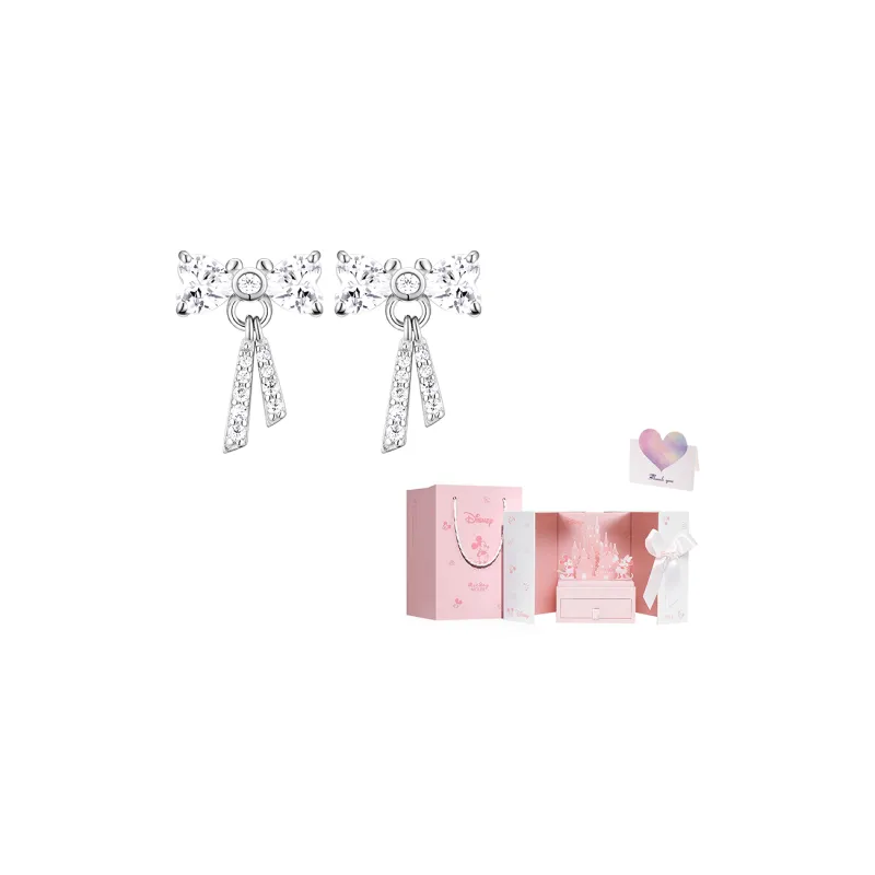 Disney S925 Silver Stud Earrings Women's-9