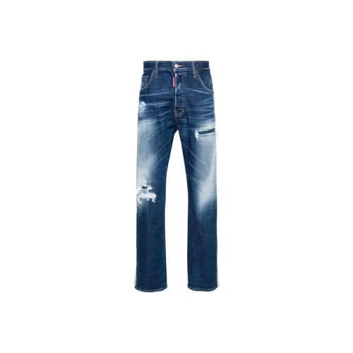 DSQUARED 2 Straight Leg Distressed Jeans