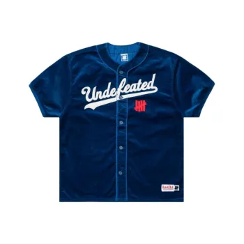 UNDEFEATED SS24 Baseball Jacket Unisex Blue