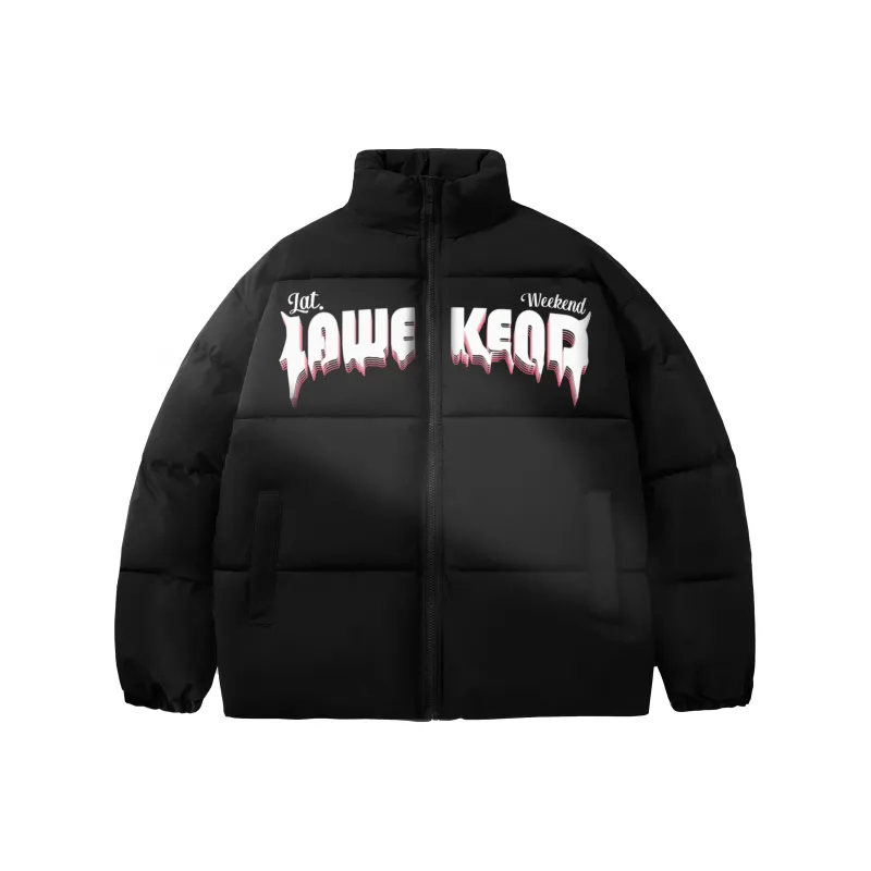 LA'T.WEEKEND Puffer Jacket Unisex Black-0