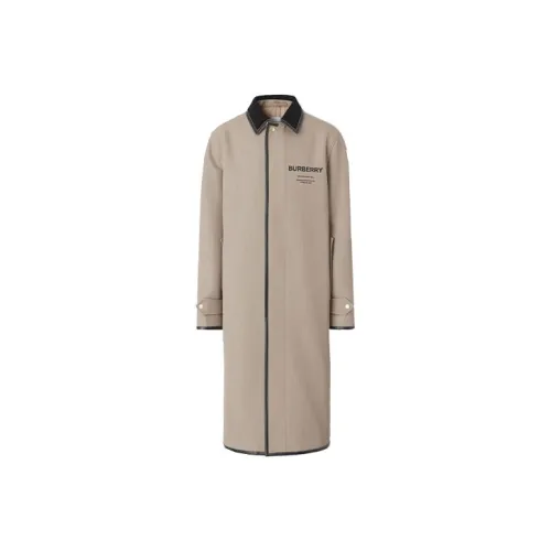 Burberry Trench Coats Men Green Gray