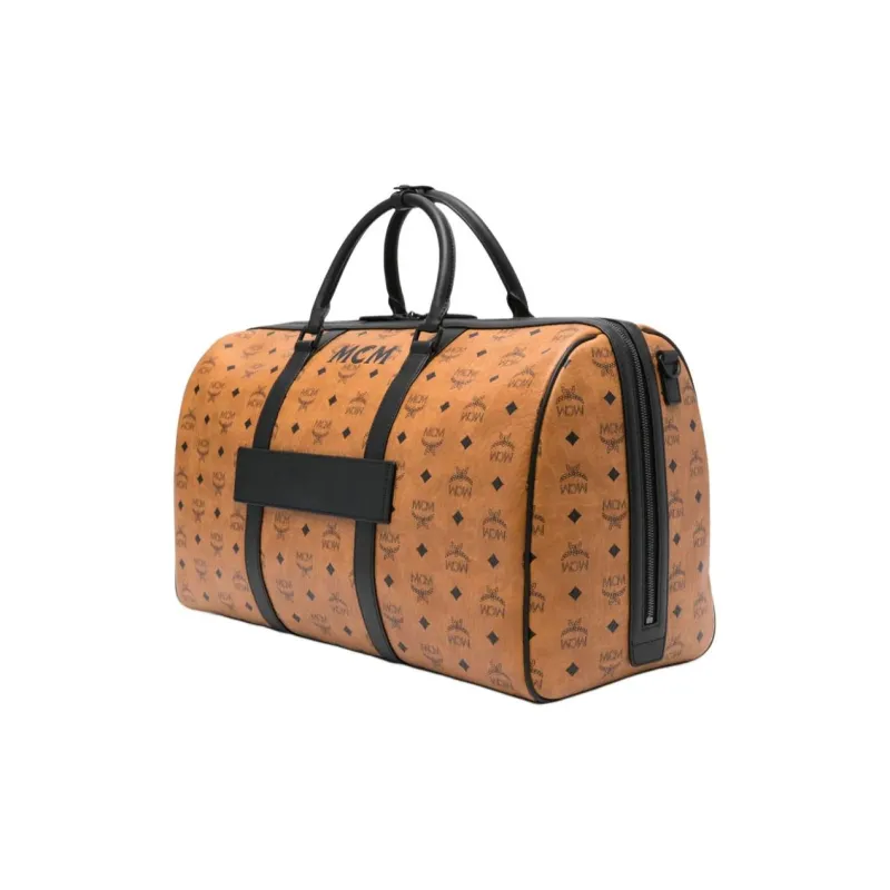 MCM Ottomar Canvas Handbag, Shoulder Bag, Crossbody Bag, Travel Bag Men's Cognac-1