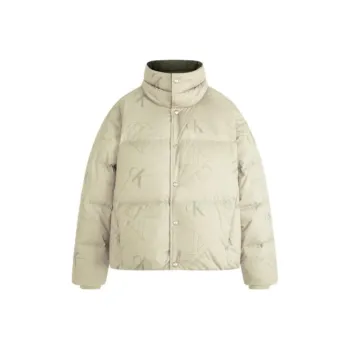 CALVIN KLEIN Down Jacket Unisex Milk Tea Coffee
