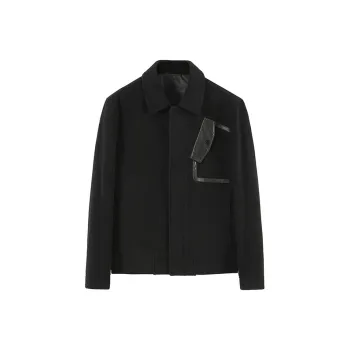 DAVID NAMAN Coats Men Black