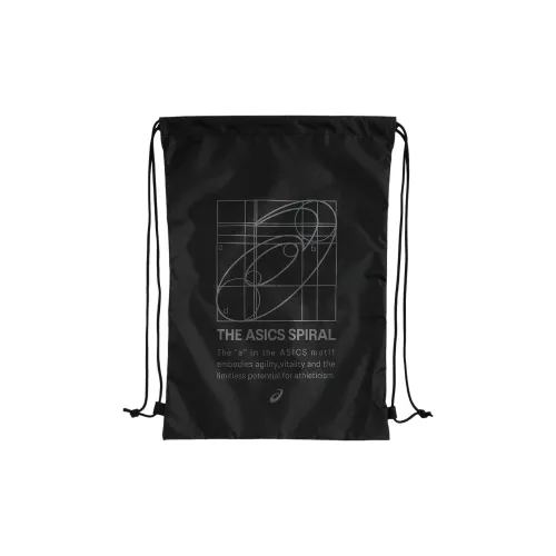 Asics Polyester Backpack Large Size Unisex Black
