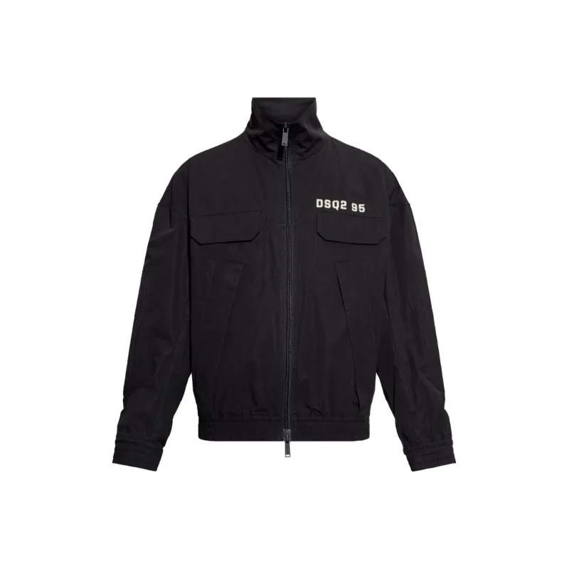 DSQUARED 2 Logo Printed Zipped Bomber Jacket-0