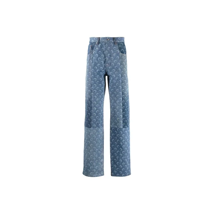 Marine Serre Jeans Men Blue-0