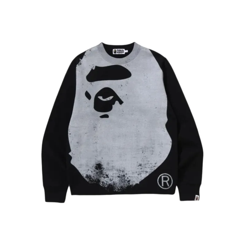 A BATHING APE Head Over Print Crewneck Sweat-2