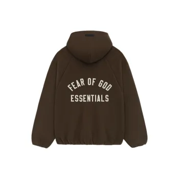 Fear Of God Essentials Brushed Hooded Bomber Jacket