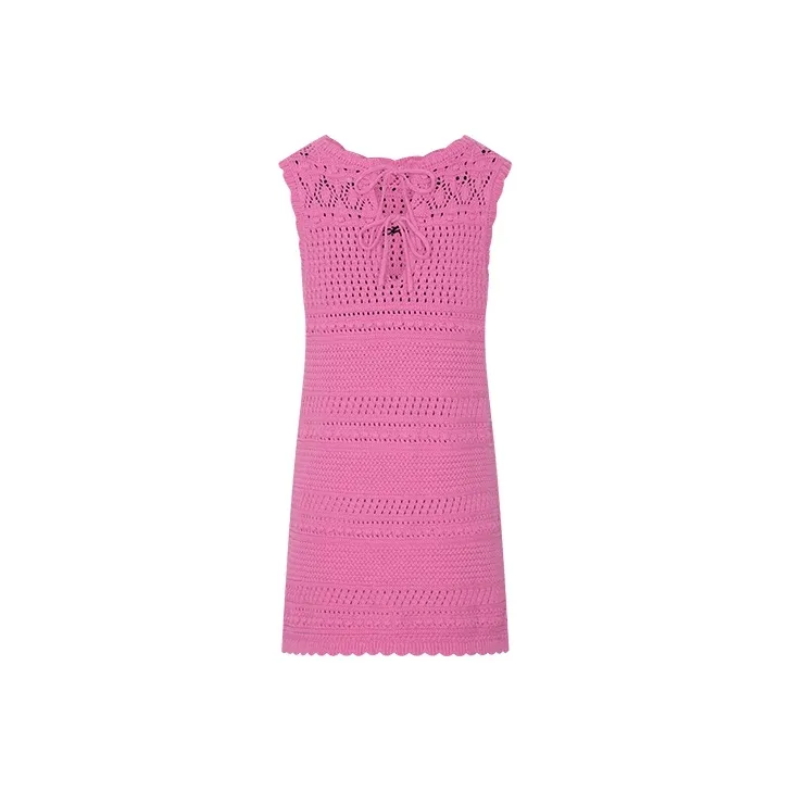 URBAN REVIVO Sleeveless Dress Women's Fuchsia-1