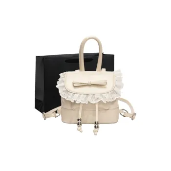 PINK·LAND PU Backpack Regular Women's White/Pink/Purple/Black/Yellow